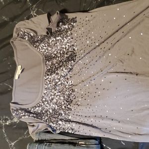 Grey sparkly shirt